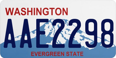 WA license plate AAE2298