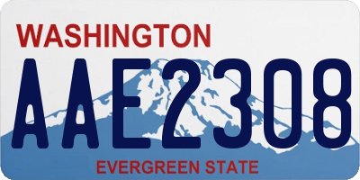 WA license plate AAE2308