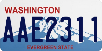 WA license plate AAE2311
