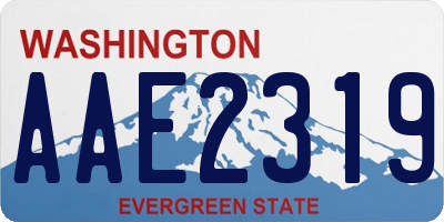 WA license plate AAE2319