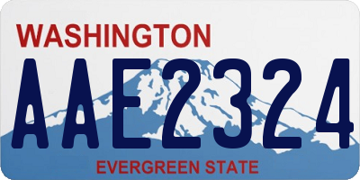 WA license plate AAE2324