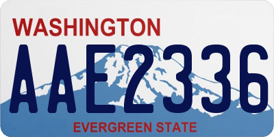 WA license plate AAE2336