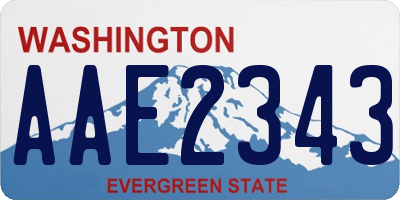 WA license plate AAE2343