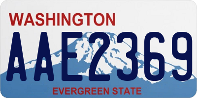 WA license plate AAE2369