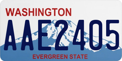 WA license plate AAE2405