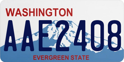 WA license plate AAE2408
