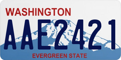 WA license plate AAE2421