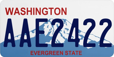 WA license plate AAE2422