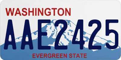 WA license plate AAE2425