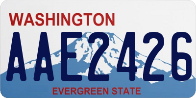 WA license plate AAE2426