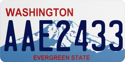 WA license plate AAE2433