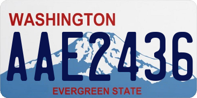WA license plate AAE2436