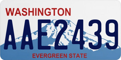 WA license plate AAE2439