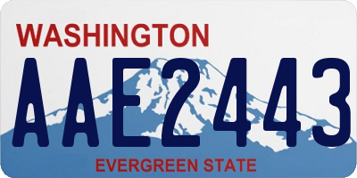 WA license plate AAE2443