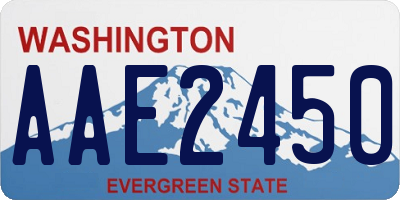 WA license plate AAE2450