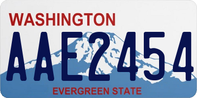 WA license plate AAE2454