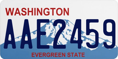 WA license plate AAE2459