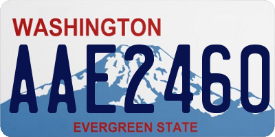 WA license plate AAE2460