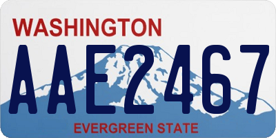 WA license plate AAE2467