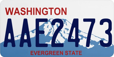 WA license plate AAE2473