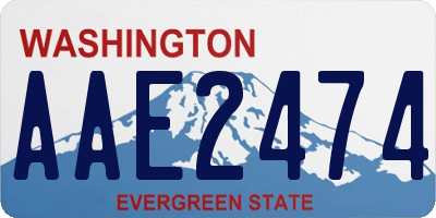 WA license plate AAE2474