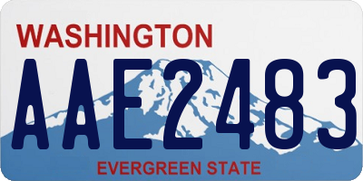 WA license plate AAE2483