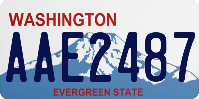 WA license plate AAE2487