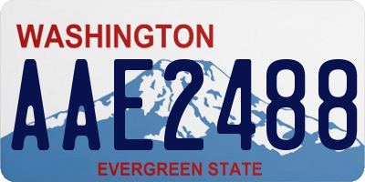 WA license plate AAE2488