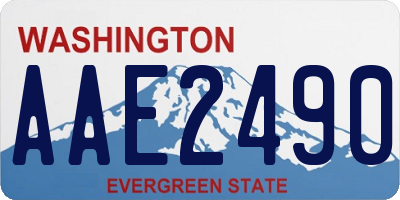 WA license plate AAE2490