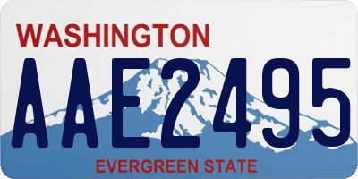 WA license plate AAE2495