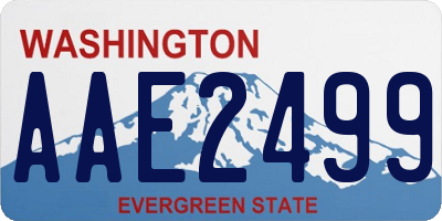 WA license plate AAE2499