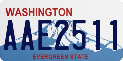 WA license plate AAE2511