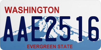WA license plate AAE2516
