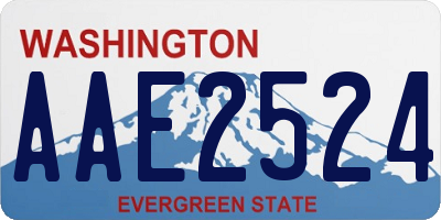 WA license plate AAE2524