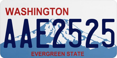 WA license plate AAE2525
