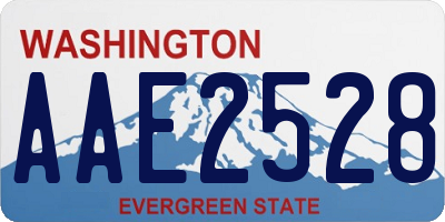 WA license plate AAE2528