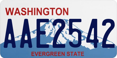 WA license plate AAE2542