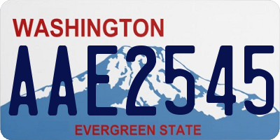 WA license plate AAE2545