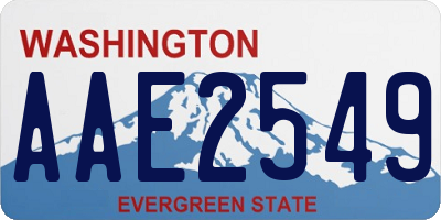WA license plate AAE2549