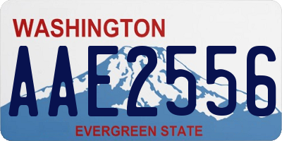WA license plate AAE2556