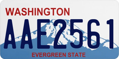 WA license plate AAE2561