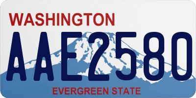 WA license plate AAE2580