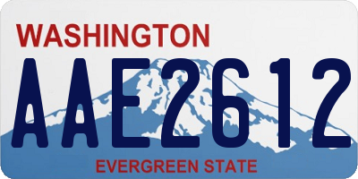WA license plate AAE2612