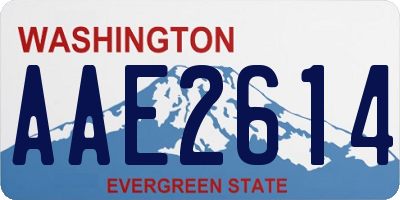 WA license plate AAE2614