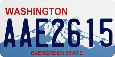 WA license plate AAE2615
