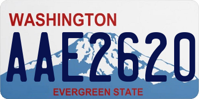 WA license plate AAE2620