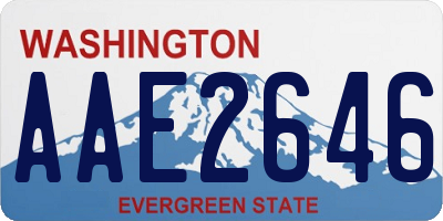 WA license plate AAE2646