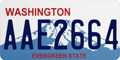 WA license plate AAE2664