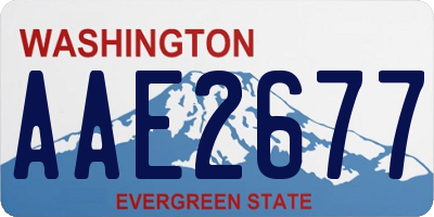 WA license plate AAE2677