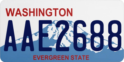 WA license plate AAE2688